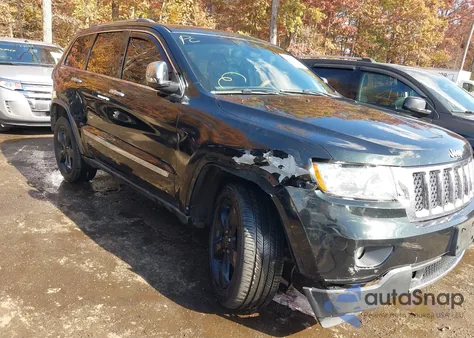 2013 Jeep Grand Cherokee Overland z USA, uszkodzony, nr VIN 1C4RJFCG5DC531716